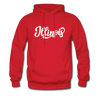 Illinois Hoodie - Hand Lettered Unisex Illinois Hooded Sweatshirt - red