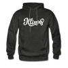 Illinois Hoodie - Hand Lettered Unisex Illinois Hooded Sweatshirt - charcoal gray