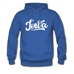 Iowa Hoodie - Hand Lettered Unisex Iowa Hooded Sweatshirt - royal blue
