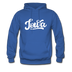 Iowa Hoodie - Hand Lettered Unisex Iowa Hooded Sweatshirt - royal blue