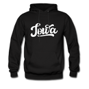 Iowa Hoodie - Hand Lettered Unisex Iowa Hooded Sweatshirt - black