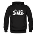 Iowa Hoodie - Hand Lettered Unisex Iowa Hooded Sweatshirt - black