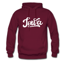 Iowa Hoodie - Hand Lettered Unisex Iowa Hooded Sweatshirt - burgundy