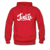 Iowa Hoodie - Hand Lettered Unisex Iowa Hooded Sweatshirt - red