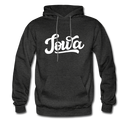 Iowa Hoodie - Hand Lettered Unisex Iowa Hooded Sweatshirt - charcoal gray