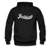 Louisiana Hoodie - Hand Lettered Unisex Louisiana Hooded Sweatshirt - black