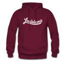 Louisiana Hoodie - Hand Lettered Unisex Louisiana Hooded Sweatshirt - burgundy
