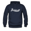 Louisiana Hoodie - Hand Lettered Unisex Louisiana Hooded Sweatshirt - navy