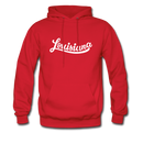 Louisiana Hoodie - Hand Lettered Unisex Louisiana Hooded Sweatshirt - red