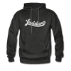 Louisiana Hoodie - Hand Lettered Unisex Louisiana Hooded Sweatshirt - charcoal gray