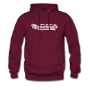 Massachusetts Hoodie - Hand Lettered Unisex Massachusetts Hooded Sweatshirt - burgundy