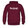 Massachusetts Hoodie - Hand Lettered Unisex Massachusetts Hooded Sweatshirt - burgundy