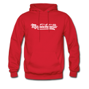 Massachusetts Hoodie - Hand Lettered Unisex Massachusetts Hooded Sweatshirt - red