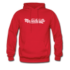 Massachusetts Hoodie - Hand Lettered Unisex Massachusetts Hooded Sweatshirt - red