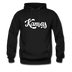 Kansas Hoodie - Hand Lettered Unisex Kansas Hooded Sweatshirt - black