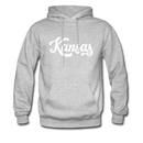 Kansas Hoodie - Hand Lettered Unisex Kansas Hooded Sweatshirt - heather gray