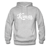 Kansas Hoodie - Hand Lettered Unisex Kansas Hooded Sweatshirt - heather gray