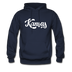 Kansas Hoodie - Hand Lettered Unisex Kansas Hooded Sweatshirt - navy