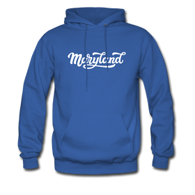 Maryland Hoodie - Hand Lettered Unisex Maryland Hooded Sweatshirt - royal blue