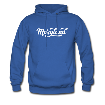 Maryland Hoodie - Hand Lettered Unisex Maryland Hooded Sweatshirt - royal blue