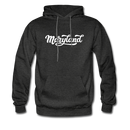 Maryland Hoodie - Hand Lettered Unisex Maryland Hooded Sweatshirt - charcoal gray