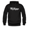 Michigan Hoodie - Hand Lettered Unisex Michigan Hooded Sweatshirt - black
