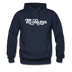 Michigan Hoodie - Hand Lettered Unisex Michigan Hooded Sweatshirt - navy