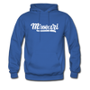 Missouri Hoodie - Hand Lettered Unisex Missouri Hooded Sweatshirt - royal blue