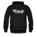 Missouri Hoodie - Hand Lettered Unisex Missouri Hooded Sweatshirt - black