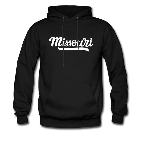 Missouri Hoodie - Hand Lettered Unisex Missouri Hooded Sweatshirt - black
