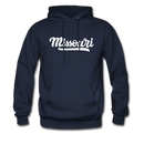 Missouri Hoodie - Hand Lettered Unisex Missouri Hooded Sweatshirt - navy