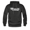 Missouri Hoodie - Hand Lettered Unisex Missouri Hooded Sweatshirt - charcoal gray