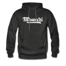 Missouri Hoodie - Hand Lettered Unisex Missouri Hooded Sweatshirt - charcoal gray