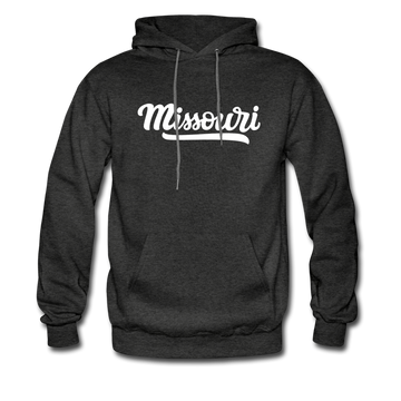 Missouri Hoodie - Hand Lettered Unisex Missouri Hooded Sweatshirt - charcoal gray