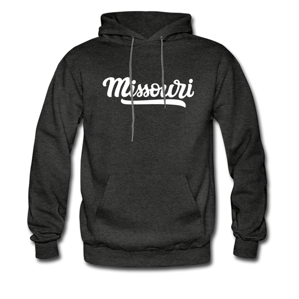 Missouri Hoodie - Hand Lettered Unisex Missouri Hooded Sweatshirt - charcoal gray