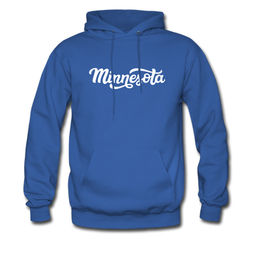 Minnesota Hoodie - Hand Lettered Unisex Minnesota Hooded Sweatshirt - royal blue