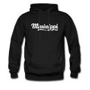 Mississippi Hoodie - Hand Lettered Unisex Mississippi Hooded Sweatshirt - black