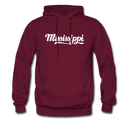 Mississippi Hoodie - Hand Lettered Unisex Mississippi Hooded Sweatshirt - burgundy