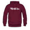 Montana Hoodie - Hand Lettered Unisex Montana Hooded Sweatshirt - burgundy