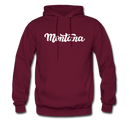 Montana Hoodie - Hand Lettered Unisex Montana Hooded Sweatshirt - burgundy