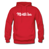 Montana Hoodie - Hand Lettered Unisex Montana Hooded Sweatshirt - red