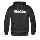 Montana Hoodie - Hand Lettered Unisex Montana Hooded Sweatshirt - charcoal gray