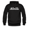 Nevada Hoodie - Hand Lettered Unisex Nevada Hooded Sweatshirt - black