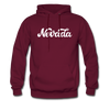 Nevada Hoodie - Hand Lettered Unisex Nevada Hooded Sweatshirt - burgundy