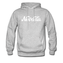 Nevada Hoodie - Hand Lettered Unisex Nevada Hooded Sweatshirt - heather gray