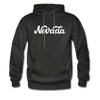 Nevada Hoodie - Hand Lettered Unisex Nevada Hooded Sweatshirt - charcoal gray