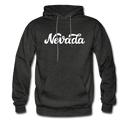 Nevada Hoodie - Hand Lettered Unisex Nevada Hooded Sweatshirt - charcoal gray