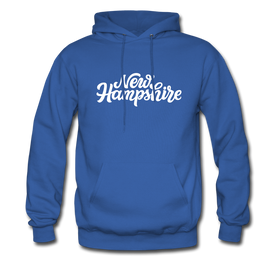 New Hampshire Hoodie - Hand Lettered Unisex New Hampshire Hooded Sweatshirt - royal blue