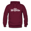 New Hampshire Hoodie - Hand Lettered Unisex New Hampshire Hooded Sweatshirt - burgundy