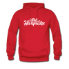 New Hampshire Hoodie - Hand Lettered Unisex New Hampshire Hooded Sweatshirt - red